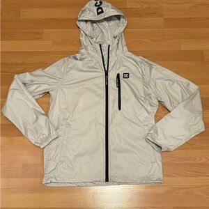 DC Shoes White Wind Breaker Rain Coat Size Medium
